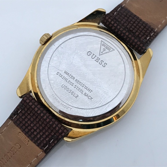 Guess Women Watch Bling Crystal Accents Brown Band - Picture 6 of 8